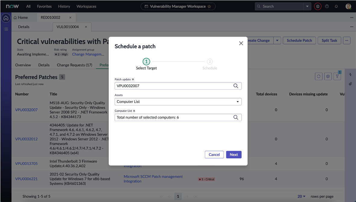 Patch Orchestration Capabilities - Scheduling